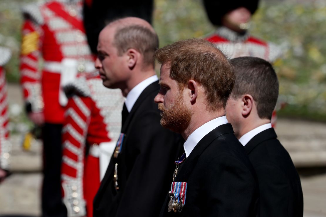 William and Harry were last seen together at their grandfather's funeral in April. 