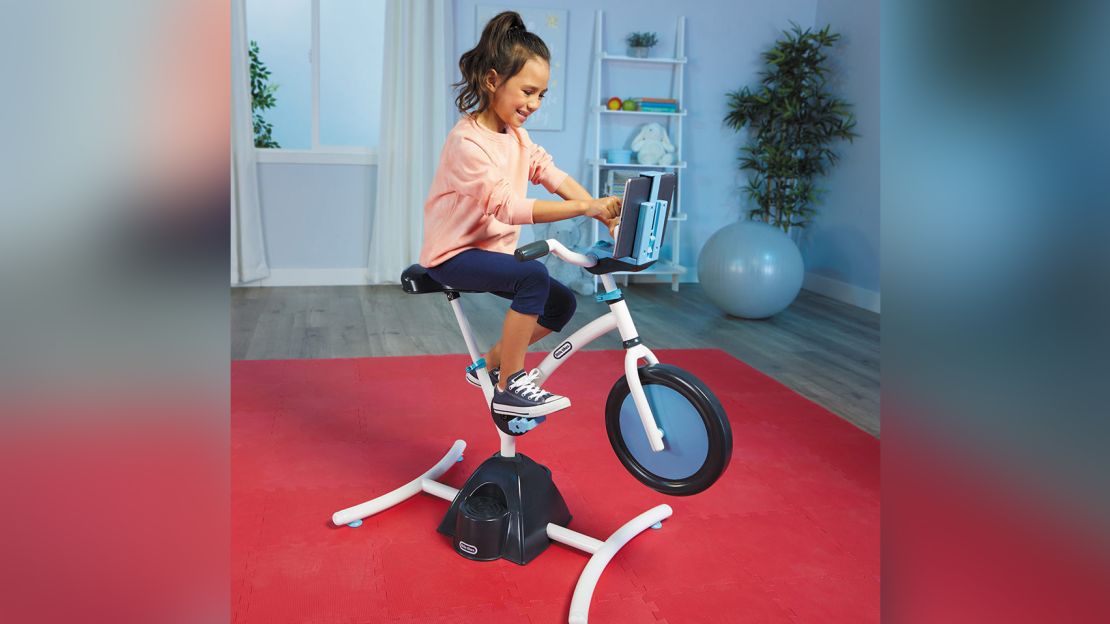 Child development experts have questioned the merits of stationary bikes for kids.