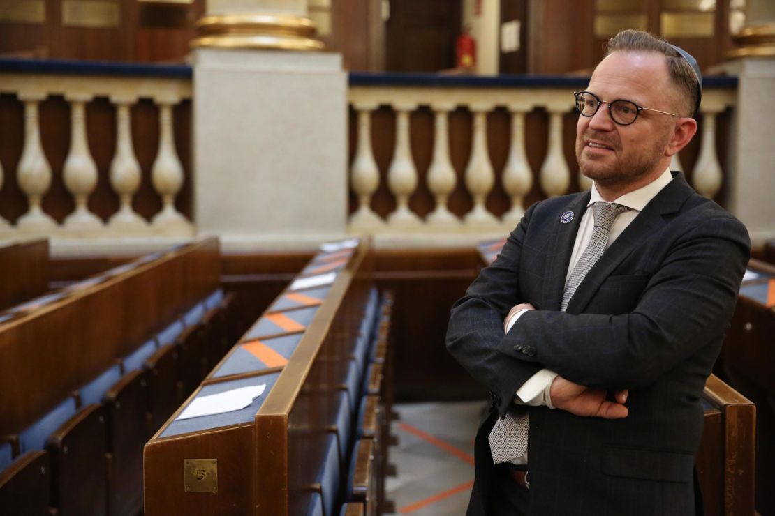 Elie Rosen, photographed in Vienna's Stadttempel synagogue, decided to change his approach after he was attacked.