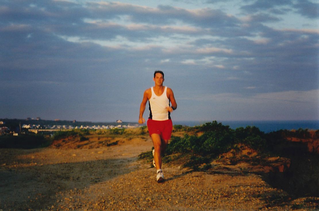 Josh Clark is shown running in 1996, the year he designed the Couch to 5K exercise program.