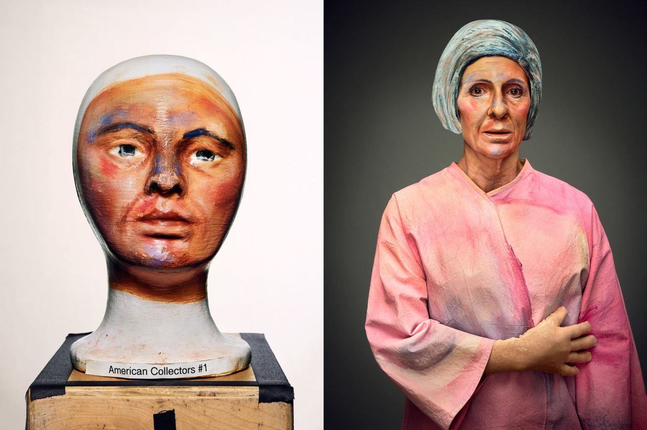 "There is a sense of wonder at the illusion because what they do is so amazingly well crafted," Rolston said. Pictured: Marcia from David Hockney's1968 painting "American Collectors."