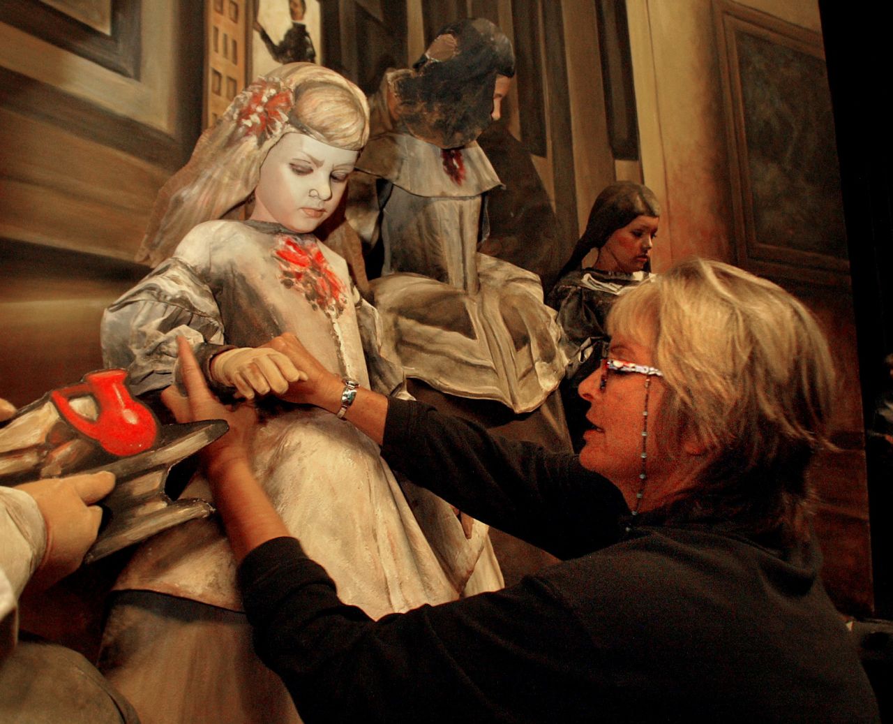 A rehearsal for the famous Velasquez painting "Las Meninas."