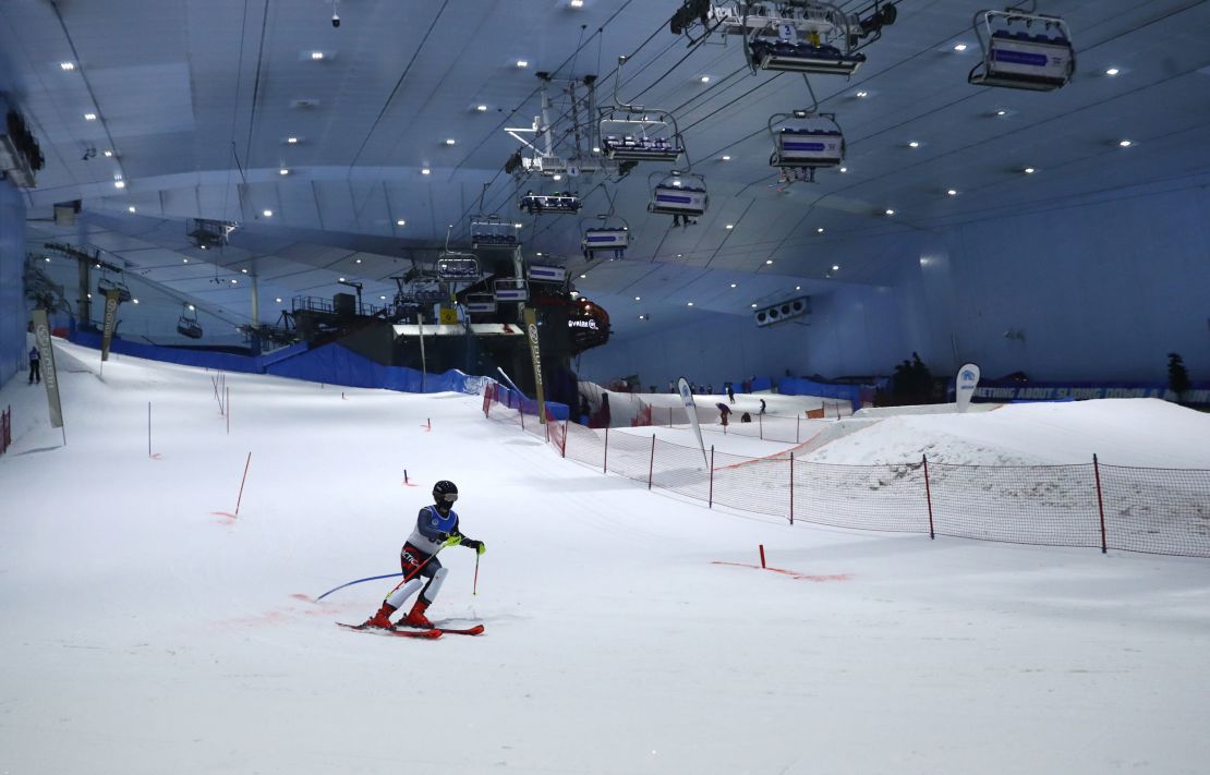 A skier competes during DXB Snow Week at Ski Dubai last year.
