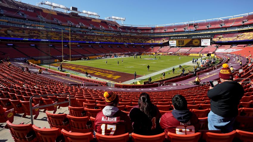 A general view before the game between the New York Giants and Washington Football Team at FedExField on November 08, 2020 in Landover, Maryland.