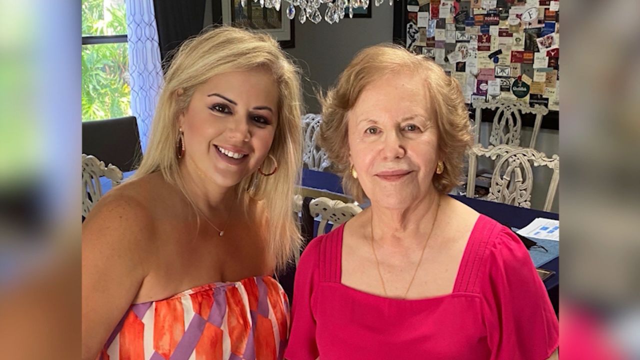 Magaly Elena Delgado, right, was identified as one of the victims of the Champlain Towers South collapse in Surfside, Florida.