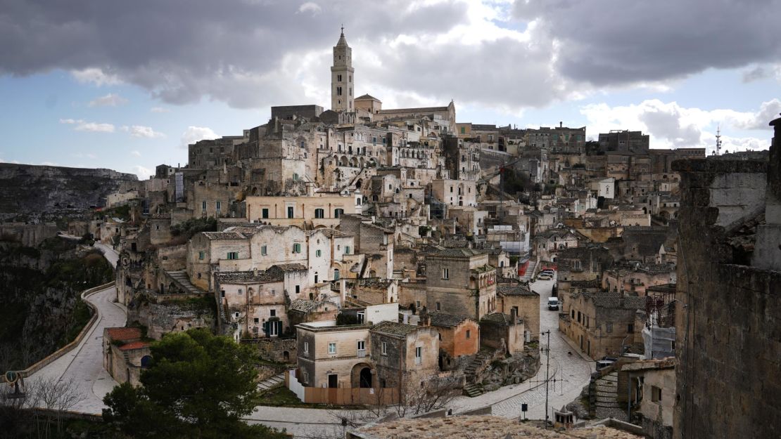 Matera, in the Basilicata region, will feature on the itineraries.