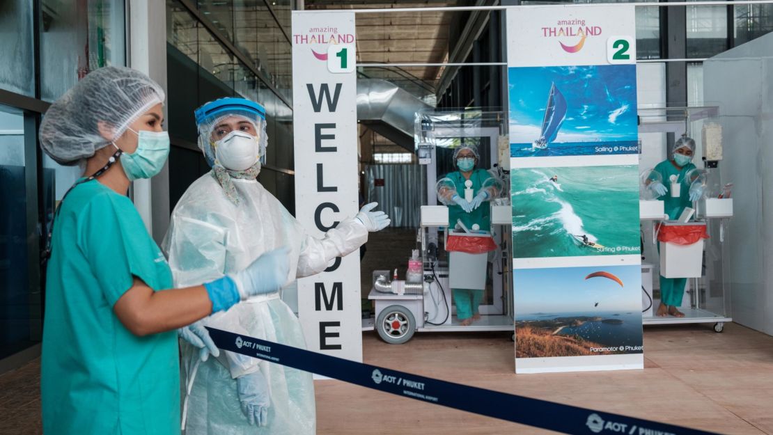 Under the Phuket Sandbox program, visitors arriving on the Thai island must undergo Covid-19 checks on arrival and are required to stay on the island for 14 days before being allowed to visit the rest of the country.  