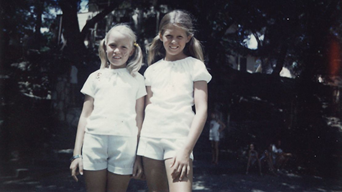 Gwen Griffin (left) and Tracy Cernan pictured at summer camp. Along with Amy Bean, the three girls were close friends and remain so today.