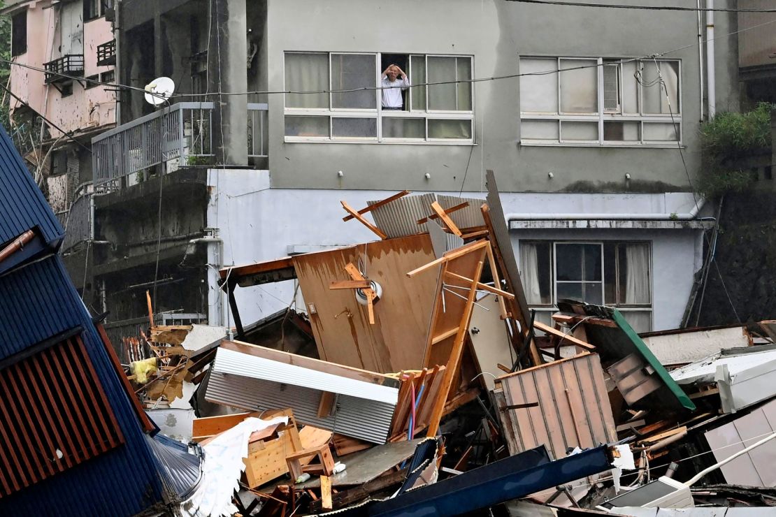 The mudslide knocked down homes and infrastructure.