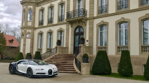 Bugatti Chiron at Bugatti's headquarters in France