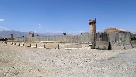 The Bagram Air Base, after  US and NATO troops left, on July 2, 2021. 