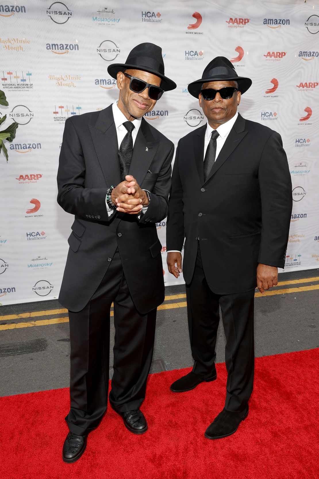 Jimmy Jam (left) and Terry Lewis (right) attend the National Museum of African American Music's "Celebration of Legends" benefit concert in Nashville, Tennessee, June 17.