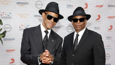 Jimmy Jam (left) and Terry Lewis (right) attend the National Museum of African American Music's "Celebration of Legends" benefit concert in Nashville, Tennessee, June 17. 