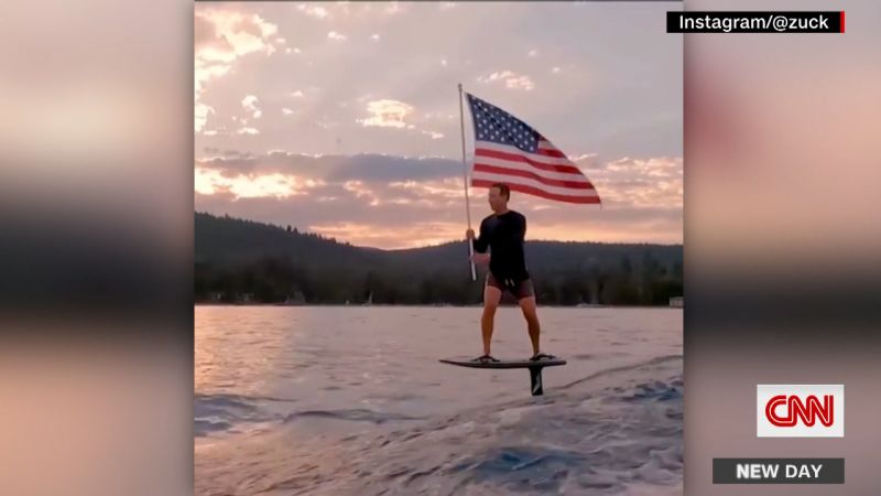 mark zuckerberg flag surfing