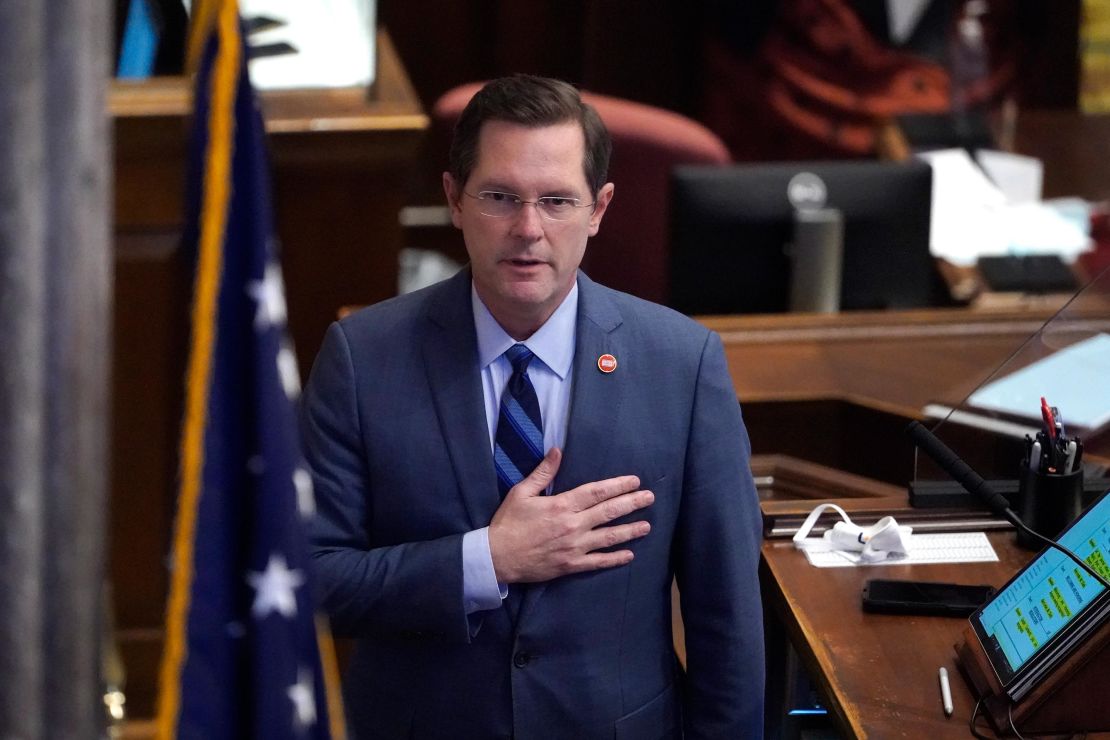 House Speaker Cameron Sexton is seen during a special session on education in January 2021 in Nashville, Tennessee.