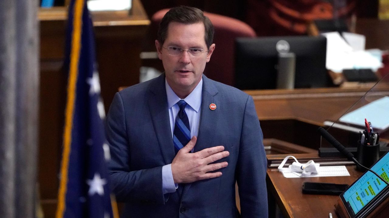 House Speaker Cameron Sexton is seen during a special session on education in January 2021 in Nashville, Tennessee.