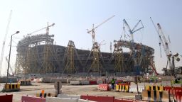 DOHA, QATAR - DECEMBER 20: General view of the construction work at Lusail Stadium on December 20, 2019 in Doha, Qatar. (Photo by Francois Nel/Getty Images)