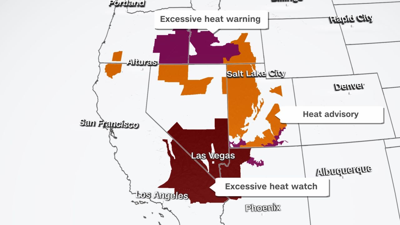 Current heat alerts in the West