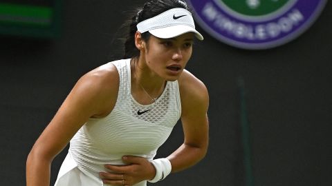 Raducanu withdrew from Wimbledon after struggling in her fourth-round match.