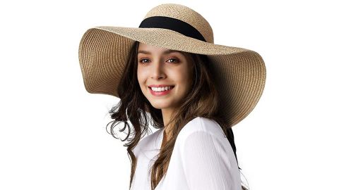 Furtalk Wide-Brim Sun Straw Hat