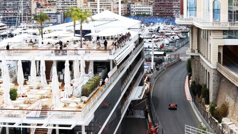 Leclerc drives during qualifying for the Monaco Grand Prix on May 22, 2021 in Monte-Carlo.