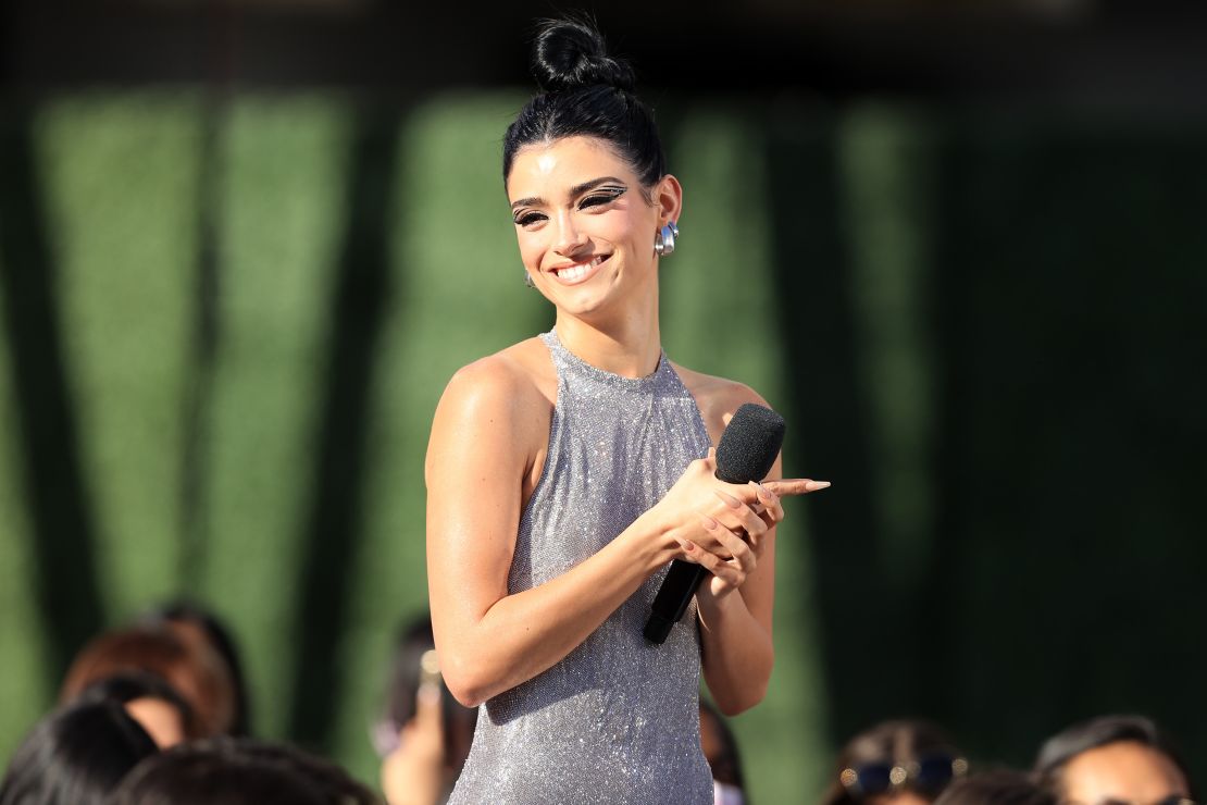 Dixie D'Amelio on stage during the 2021 Billboard Music Awards in Los Angeles, California. 