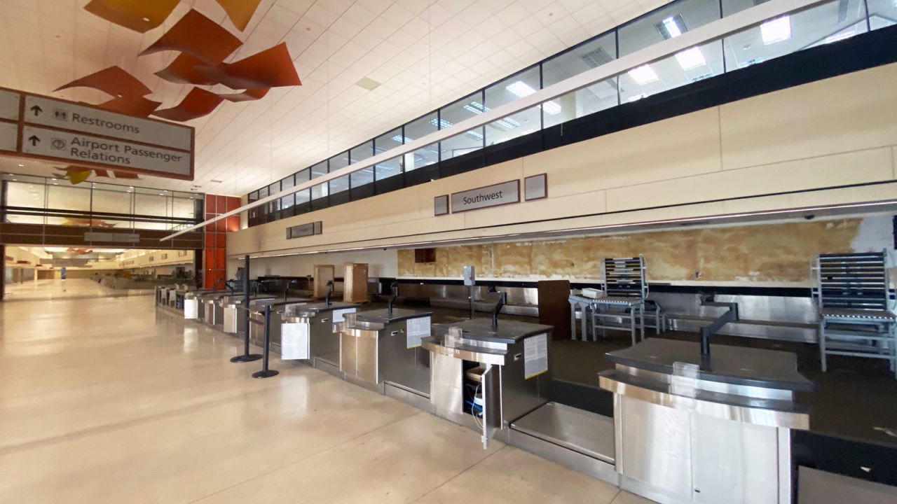 <strong>Ghost airport:</strong> It was once the bustling location of emotional embraces, reunions and farewells, and late passengers breathlessly running to make their flight.