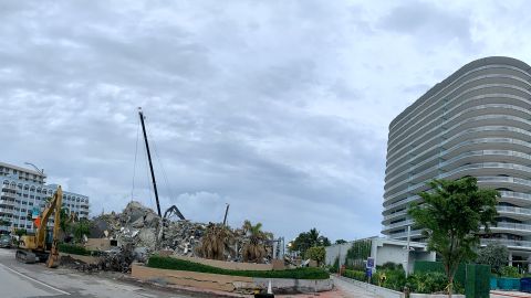 The hulking pile of concrete and twisted steel in Surfside, Florida.  