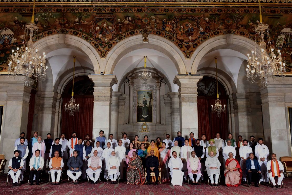Some 43 new members from Modi's ruling Bharatiya Janata Party (BJP) and other allied regional parties were sworn in at the presidential palace.