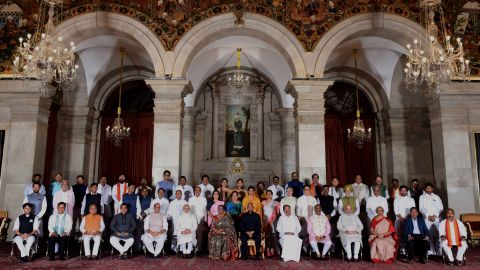 Some 43 new members from Modi's ruling Bharatiya Janata Party (BJP) and other allied regional parties were sworn in at the presidential palace.