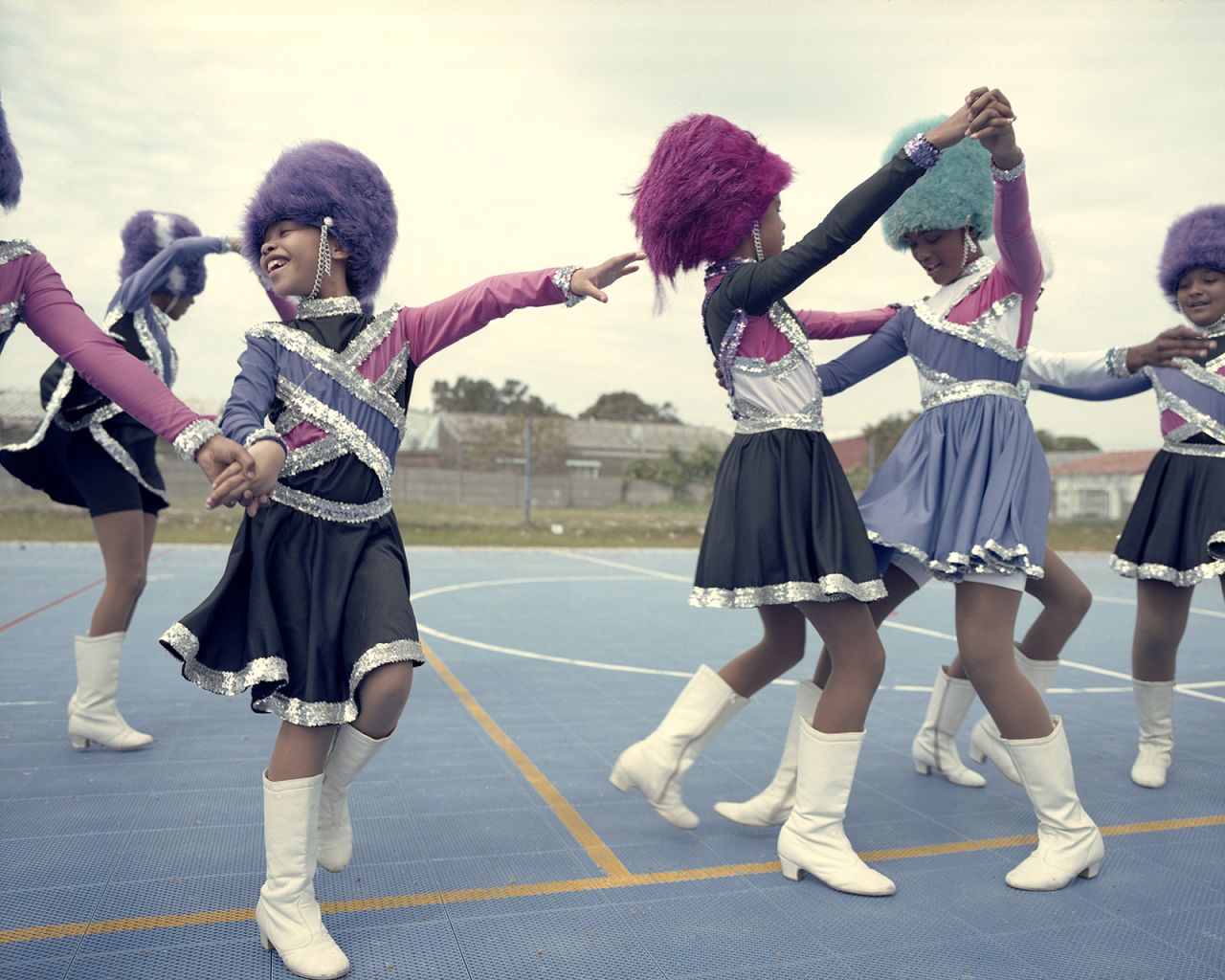 According to Mann the teams give the girls a sense of belonging. During the two years she spent on the project she noticed them transform into confident young women. Pictured here are the Dr Van Der Ross Primary Drum Majorettes, Cape Town, 2017