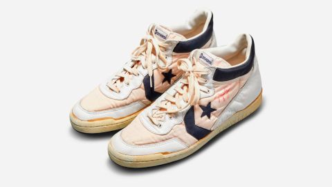 Converse Fastbreak sneakers worn by NBA great Michael Jordan during the 1984 Olympic Trials.