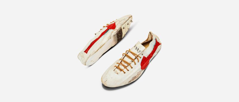 Olympics memorabilia Rare pair of track spikes handmade by Nike co founder set to fetch up to 1.2 million at auction CNN