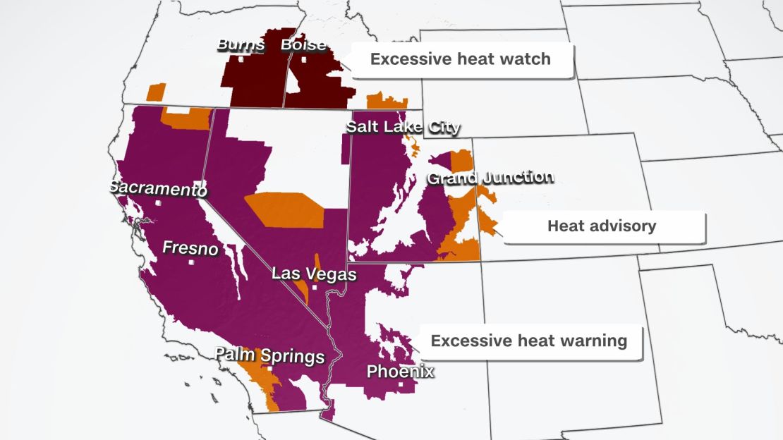 Heat alerts impact millions across seven Western states.