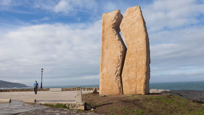 <strong>Local monument:</strong> In 2002, the damaged Prestige oil tanker split in two. A sculpture in the town of Muxia called "A Ferida" ("The Wound") is a monument to the disastrous oil spill.