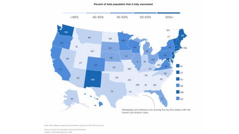 fully vaccinated population map SCREENGRAB