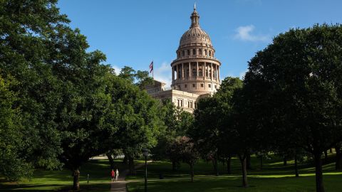 The Texas State Capitol is seen on the first day of the 87th Legislative Special Session on July 8, 2021, in Austin.