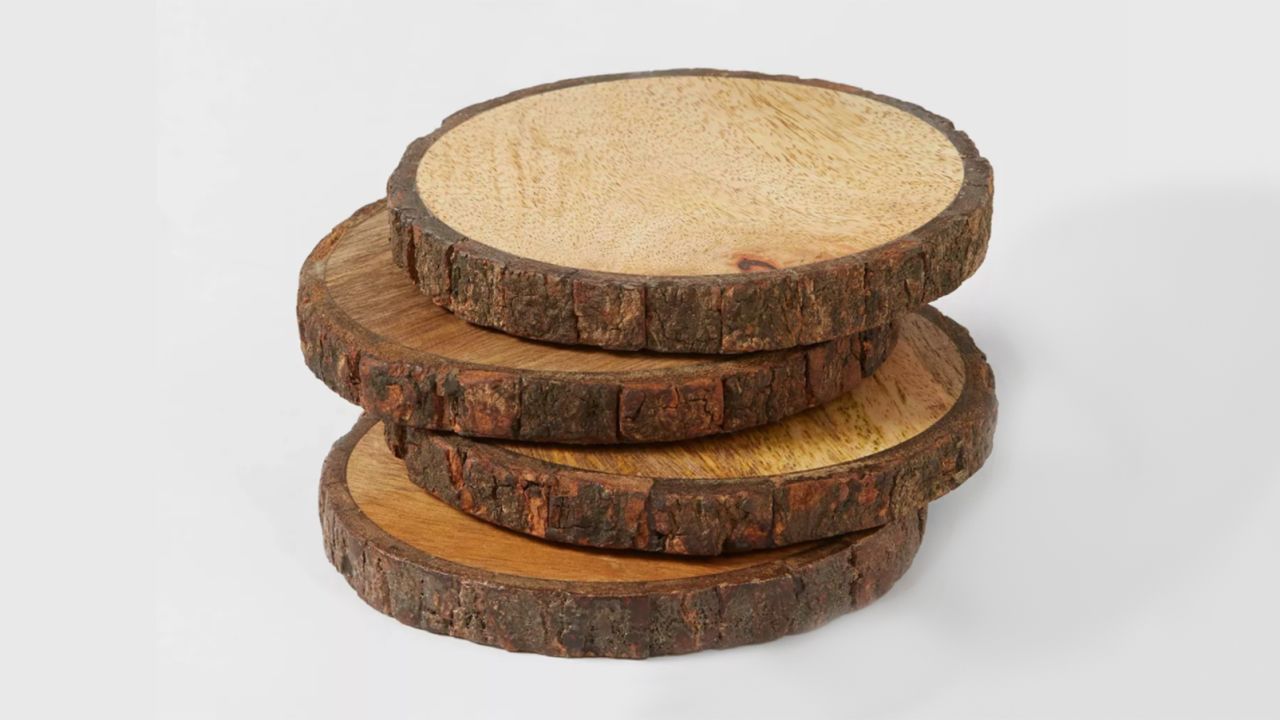 Live Edge Wood Coasters, Set of 4