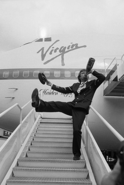 Branson inaugurates his new airline on June 22, 1984.