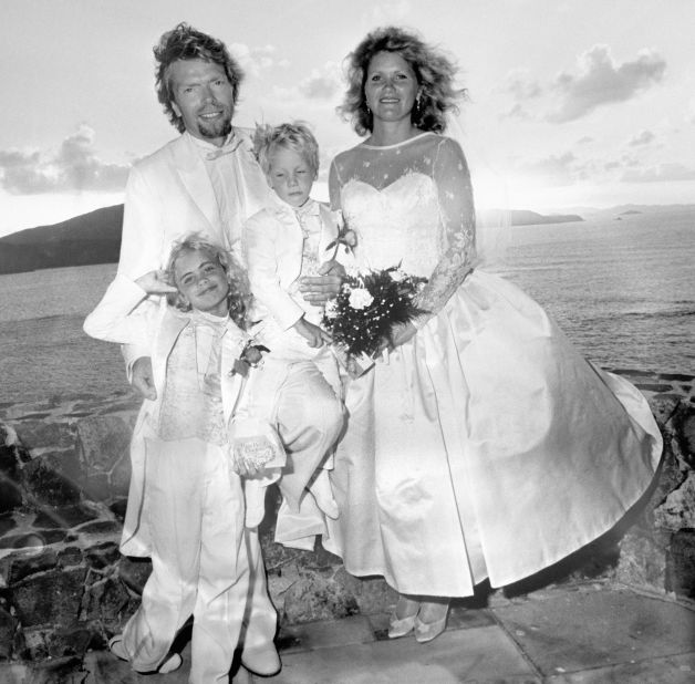 Branson is seen with his wife, Joan, and their children, Holly and Sam, after they were married on the Caribbean island of Neckar in 1989. The island, part of the British Virgin Islands, was purchased by Branson and is operated as a luxury resort.