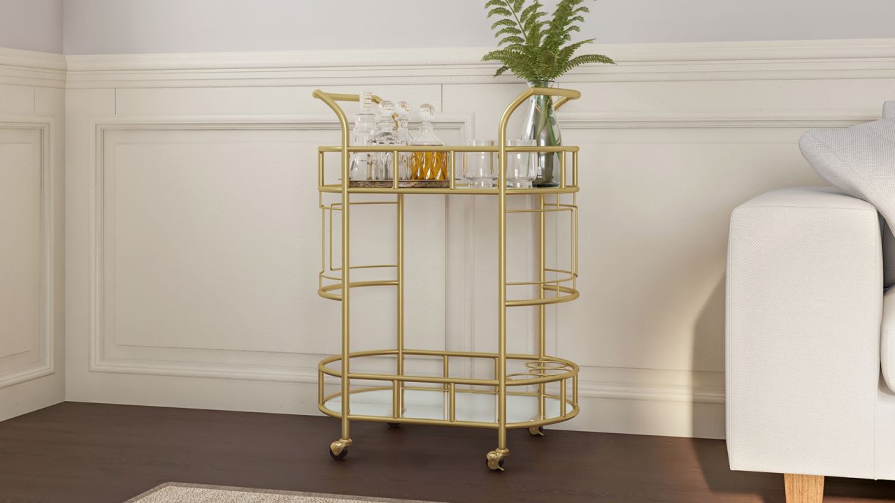 Better Homes & Gardens Fitzgerald 2-Tier Bar Cart