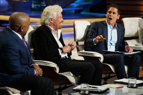 Branson appears on an episode of the TV show "Shark Tank" in 2017.