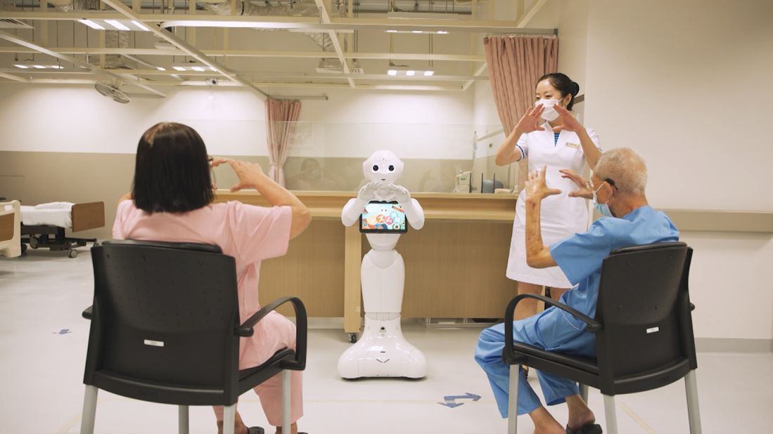 Robots are revolutionizing the healthcare industry with increased precision and diagnostics power. Changi General Hospital, pictured, employs more than 50 robots to help care for patients. <strong>Scroll through to see more innovative robots reinventing healthcare.</strong>