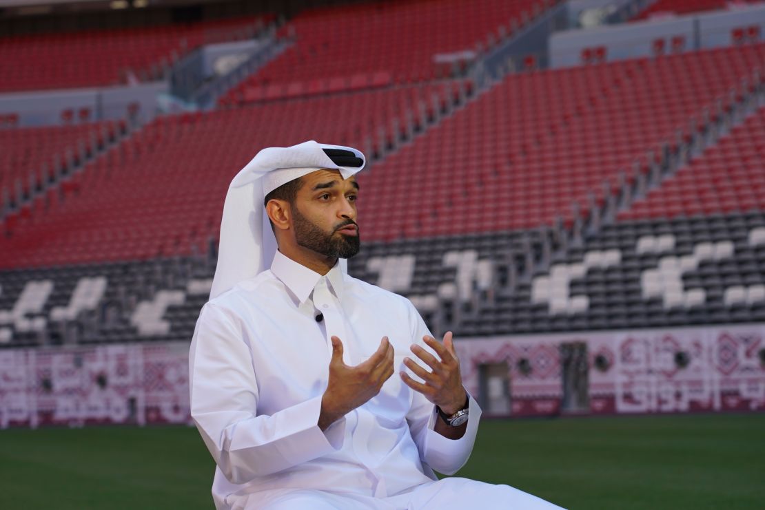 Hassan Al Thawadi, Secretary General, Supreme Committee for Delivery & Legacy, speaks during an interview in the Al Bayt Stadium in Doha on June 8.