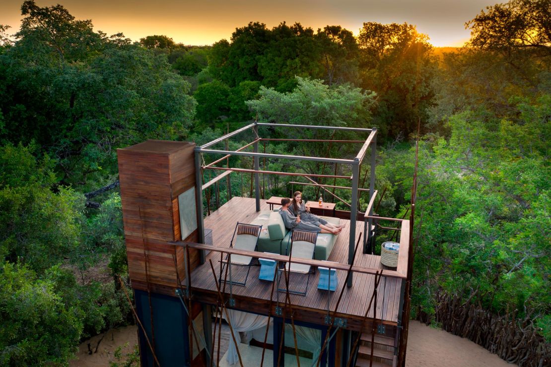 The tree house retreats at andBeyond Bgala are conveniently on the border with Kruger National Park.