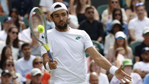 Matteo Berrettini's serve was unstoppable at times in Friday's semifinal.