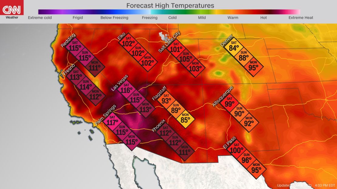weather high temps heat wave map 070921