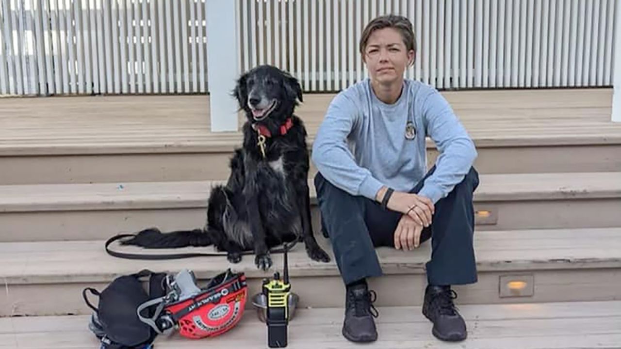 Notte and her search and rescue partner, Dig.