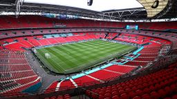 A general view inside Wembley Stadium prior to the Euro 2020 final.