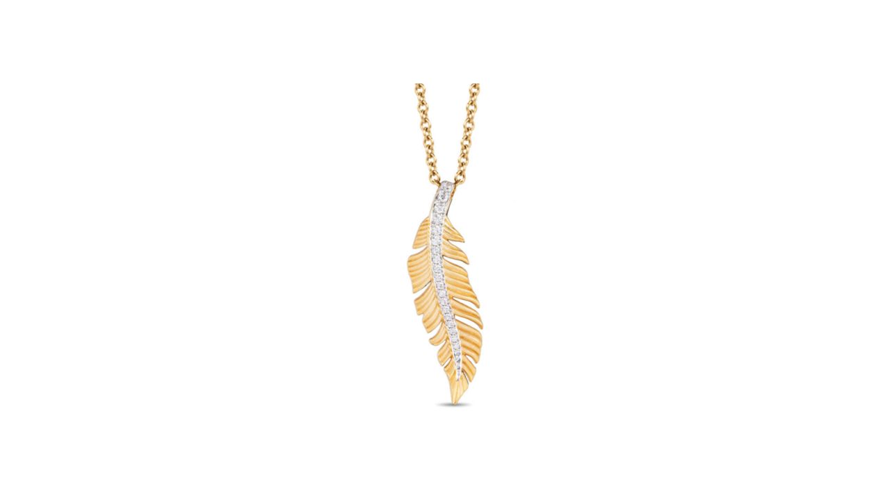 Enchanted Disney Pocahontas Diamond Feather Pendant